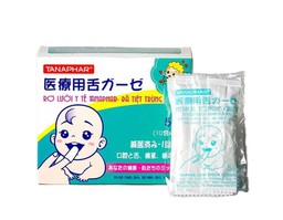 Rơ lưỡi y tế Tanaphar vệ sinh lưỡi, miệng trẻ (Hộp 50 chiếc)