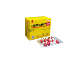 Thuốc Ampicillin MKP 500 Mekophar điều trị nhiễm khuẩn (hộp 10 vỉ x 10 viên)