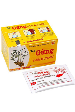 Trà gừng Thái Dương điều trị cảm lạnh, ho, đau bụng (10 gói x 3g)