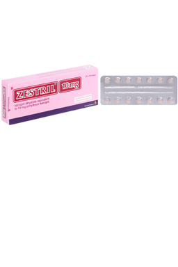 Thuốc Zestril 10mg điều trị tăng huyết áp, suy tim, nhồi máu cơ tim cấp (Hộp 2 vỉ x 14 viên)