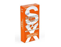 Bao cao su Sagami Xtreme Love Me Gold Orange siêu mỏng (Hộp 10 chiếc)
