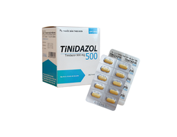 Thuốc Tinidazol 500 DHG dự phòng nhiễm khuẩn sau phẫu thuật (Hộp 10 vỉ x 10 viên)