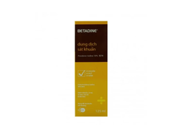 Dung dịch sát khuẩn Betadine Antiseptic Solution hỗ trợ sát khuẩn vết thương (Hộp 1 chai 125ml)