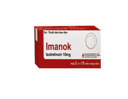 Thuốc Imanok 10mg giúp điều trị mụn trứng cá (Hộp 2 vỉ x 15 viên)