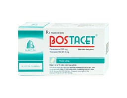 Thuốc Bostacet 325/37.5mg giảm các cơn đau từ trung bình đến nặng (Hộp 2 vỉ x 10 viên)