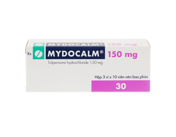 Thuốc Mydocalm 150mg điều trị co cứng cơ sau đột quỵ ở người lớn (Hộp 3 vỉ x 10 viên)