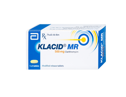 Thuốc Klacid MR 500mg Abbott điều trị nhiễm trùng đường hô hấp (Hộp 1 vỉ x 5 viên)