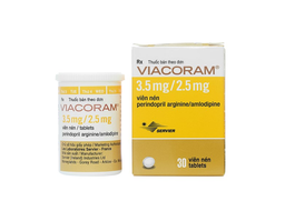 Thuốc Viacoram 3.5mg/2.5mg Servier điều trị tăng huyết áp vô căn (Hộp 1 lọ 30 viên)