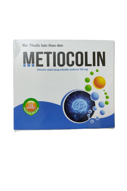 Thuốc Metiocolin Sol 100mg điều trị cho trẻ có trí tuệ kém chậm phát triển, hay quấy khóc về đêm (Hộp 4 vỉ x 5 ống)