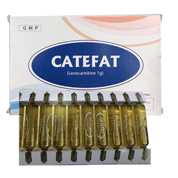 Thuốc Catefat 1g/10ml điều trị đau thắt ngực, nhồi máu cơ tim (Hộp 2 vỉ x 10 ống)