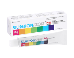 Thuốc dùng ngoài Silkeron Creme làm giảm triệu chứng viêm của các bệnh ngoài da đáp ứng với corticosteroid (Hộp 1 tuýp 10g)
