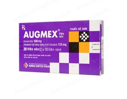 Thuốc Augmex Tab 500mg/125mg điều trị nhiễm khuẩn (Hộp 2 vỉ x 10 viên)