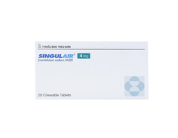 Thuốc Singulair 4mg MSD điều trị hen phế quản mạn tính (Hộp 4 vỉ x 7 viên)