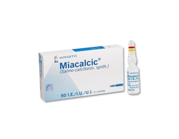 Thuốc Miacalcic Novartis ngừa mất xương cấp tính, điều trị bệnh Paget, tăng canxi máu ác tính (Hộp 5 ống x 1 ml)
