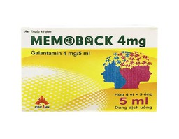 Thuốc Memoback 4mg điều trị triệu chứng sa sút trí tuệ (Hộp 4 vỉ x 5 ống)