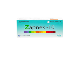 Thuốc Zapnex-10  điều trị duy trì bệnh tâm thần phân liệt (Hộp 3 vỉ x 10 viên)