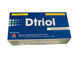 Thuốc Dtriol 0.25mcg điều trị loãng xương (Hộp 4 vỉ x 15 viên)