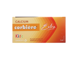 Thuốc Calcium Corbiere Kids Extra Sanofi bổ sung canxi cho trẻ em (Hộp 3 vỉ x 10 ống)