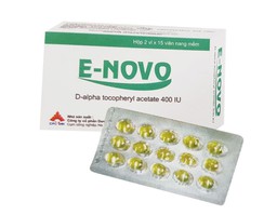 Thuốc E-Novo 400IU phòng và điều trị thiếu vitamin E (Hộp 2 vì x 15 viên)