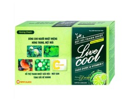 Bột sủi Thanh Nhiệt Livecool Nam Dược hương chanh hỗ trợ giải độc, mát gan (Hộp 10 gói)