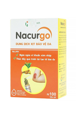Dung dịch xịt Nacurgo Spray bảo vệ, tái tạo da, ngừa vi khuẩn (Chai 30ml)