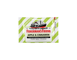 Kẹo cay con tàu FISHERMAN'S FRIEND không đường hỗ trợ thông cổ mát họng vị táo quế (Gói 25g)