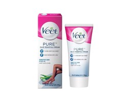 Kem tẩy lông Veet Pure giúp loại sạch lông dành cho da nhạy cảm (tuýp 50g)