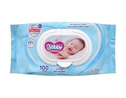 Khăn ướt TE Bobby không mùi cho bé (Gói 100 miếng)