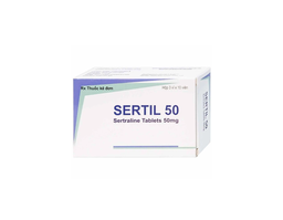 Thuốc Sertil 50 trị trầm cảm, hội chứng hoảng sợ (hộp 3 vỉ x 10 viên)