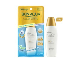 Sữa chống nắng Sunplay Skin Aqua Clear White SPF50+ PA++++ dưỡng da trắng mịn (Chai 55g)