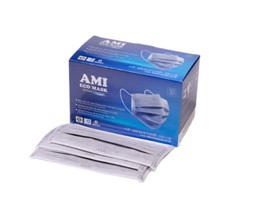 Khẩu trang Ami Eco màu ghi hỗ trợ ngăn bụi và vi khuẩn (Túi 10 chiếc)