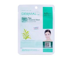 Mặt nạ Dermal Green Tea Collagen Essence Mask dưỡng da sáng mịn (gói 1 miếng)