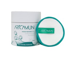 Bông tẩy trang sợi tre Aricamun làm sạch da mặt, an toàn với làn da nhạy cảm (Hộp 20 miếng) 