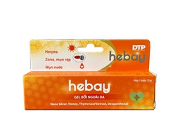 Gel bôi Hebay dùng cho da bị Herpes, Zona, giời leo, mụn rộp, mụn nước môi, nhanh hồi phục vết thương (Hộp 1 tuýp 15g)
