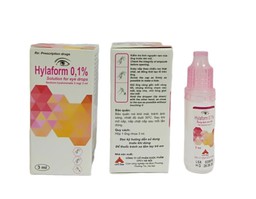 Dung dịch nhỏ mắt Hylaform 0,1% Eye drops trị khô mắt ( Hộp 1 lọ 3ml)