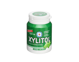 Kẹo gum không đường Lotte Xylitol cho hơi thở thơm mát, ngăn ngừa sâu răng  hương lime mint (hũ)
