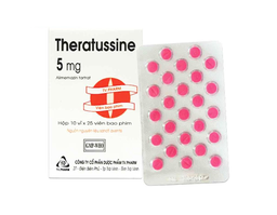 Thuốc Theratussine Tab 5mg TVP điều trị dị ứng, mày đay (hộp 10 vỉ x 25 viên)