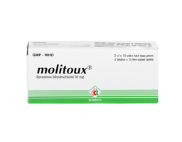 Thuốc Molitoux 50mg Domesco loãng đờm, long đờm (2 vỉ x 15 viên)
