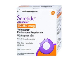 Thuốc Seretide Accuhaler 50/250mcg điều trị hen suyễn (Hộp 60 liều)