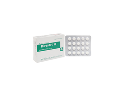 Thuốc Biresort 10mg phòng và điều trị cơn đau thắt ngực, suy tim sung huyết (Hộp 3 vỉ x 20 viên)