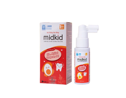 Xịt chống sâu răng Midkid màu đỏ vị táo, chăm sóc răng miệng cho bé (Chai 20ml)