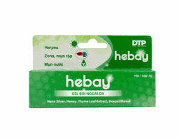 Gel bôi Hebay dùng cho da bị Herpes, Zona, giời leo, mụn rộp, mụn nước môi, giúp nhanh hồi phục vết thương (Hộp 1 tuýp 5g)