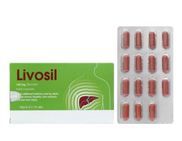 Thuốc Livosil 140mg hỗ trợ trị bệnh lý về gan (Hộp 8 vỉ x 15 viên)