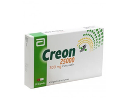 Thuốc Creon 2500 bổ sung men tụy (Hộp 2 vỉ x 10 viên nang)