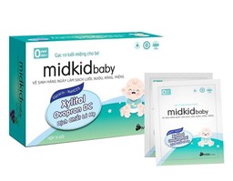 Gạc rơ lưỡi miệng Midkidbaby vệ sinh lưỡi, nướu hằng ngày cho trẻ (hộp 15 gói)