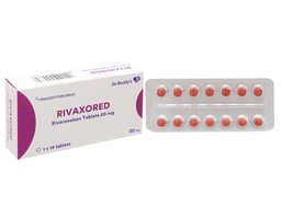 Thuốc Rivaxored 20mg phòng ngừa đột quỵ (Hộp 1 vỉ x 14 viên)