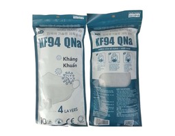 Khẩu trang KF94 QNa Mask công nghệ khẩu trang 4 lớp kháng khuẩn, màu trắng (Gói 10 cái)