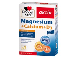 Viên uống Magnesium+Calcium+D3 Doppelherz hỗ trợ cơ và xương khỏe mạnh (Hộp 30 viên)
