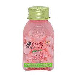 Kẹo Play Candy hương đào giúp thơm miệng, the mát, giảm tình trạng hôi miệng (Lọ 22g)