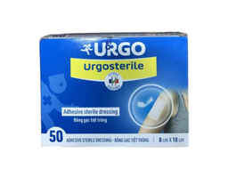 Băng gạc Urgosterile size 10cm x 8cm vô trùng, thoáng khí, khả năng thấm hút cao (Hộp 50 miếng)
